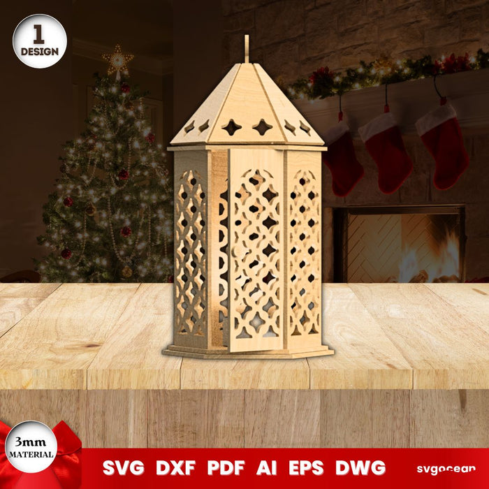 Christmas Lanterns Laser Cut Bundle - Svg Ocean