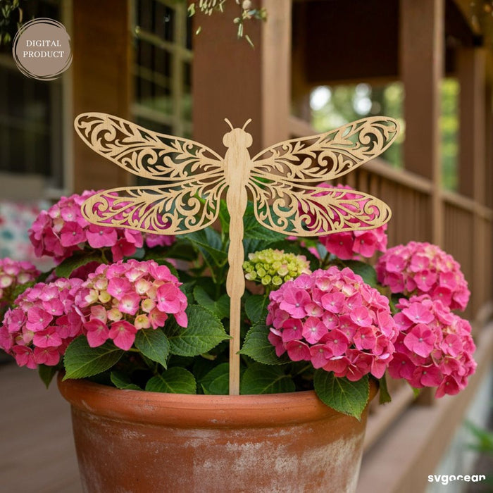 Dragonfly Garden Stakes SVG Bundle - Svg Ocean