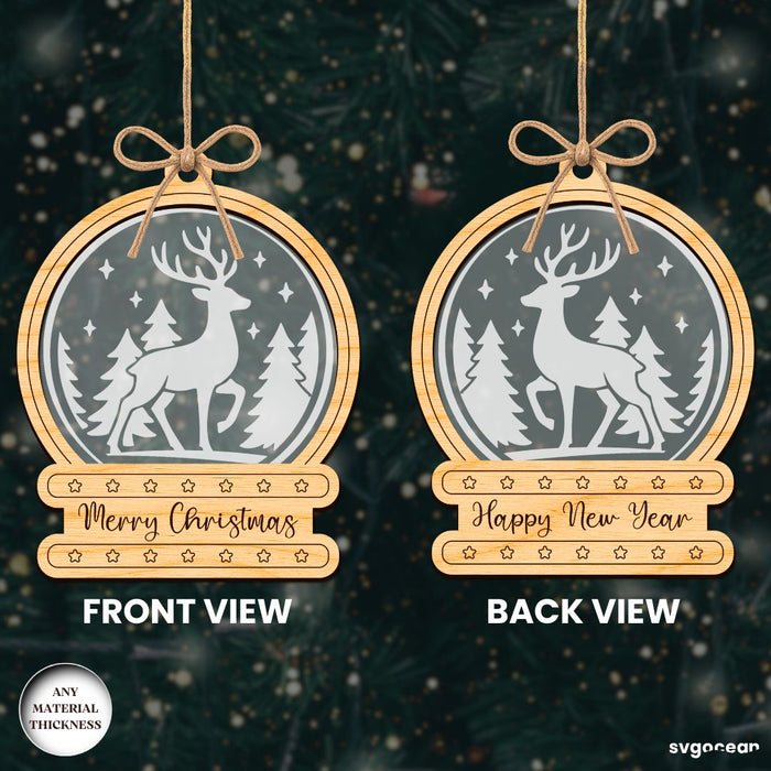 Christmas Snowglobe Ornaments SVG Bundle - Svg Ocean