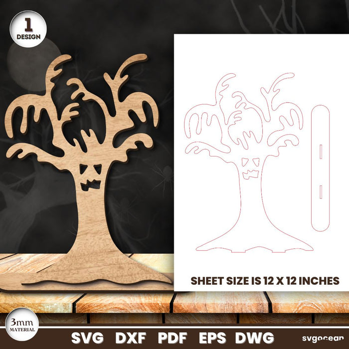 Haunted Halloween Trees Laser Cut - Svg Ocean