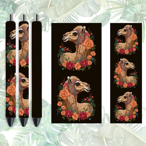 Embroidery Camel Pen Wrap - svgocean