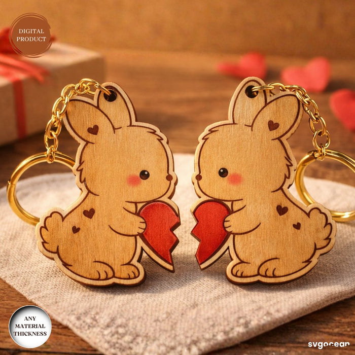 Animals Couple Keychain SVG Bundle - Svg Ocean