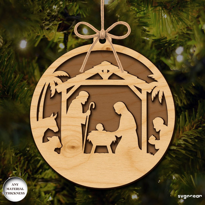 Christmas Nativity Ornament Bundle - Svg Ocean