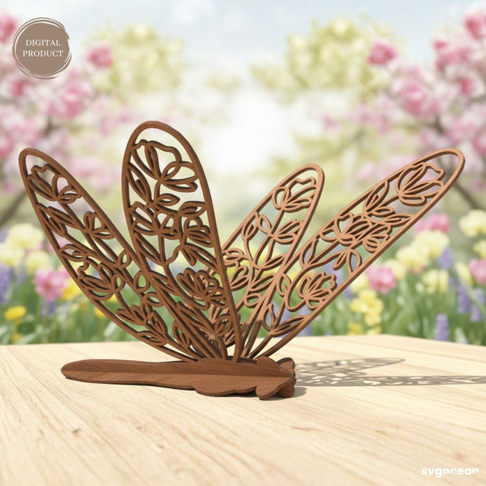 3D Dragonflies Laser Cut Bundle - Svg  Ocean