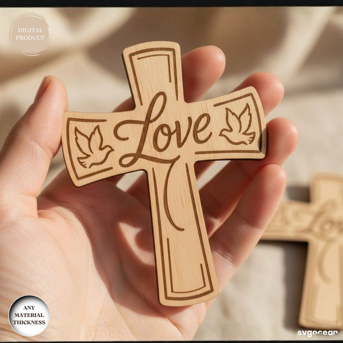 Pocket Engraved Cross SVG Bundle - Svg Ocean