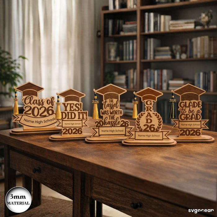 Graduation Tassel Holders Laser Cut - Svg Ocean