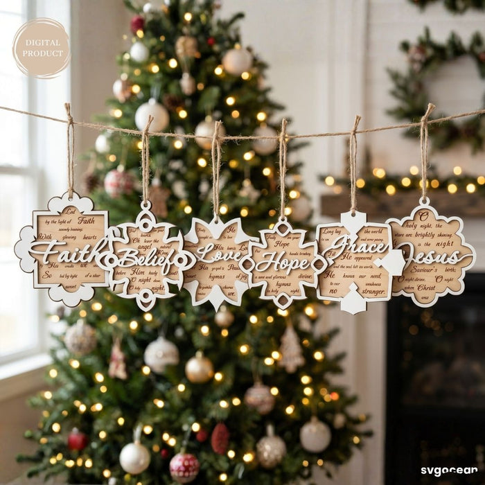 Nativity Snowflake Ornaments SVG Bundle - Svg Ocean