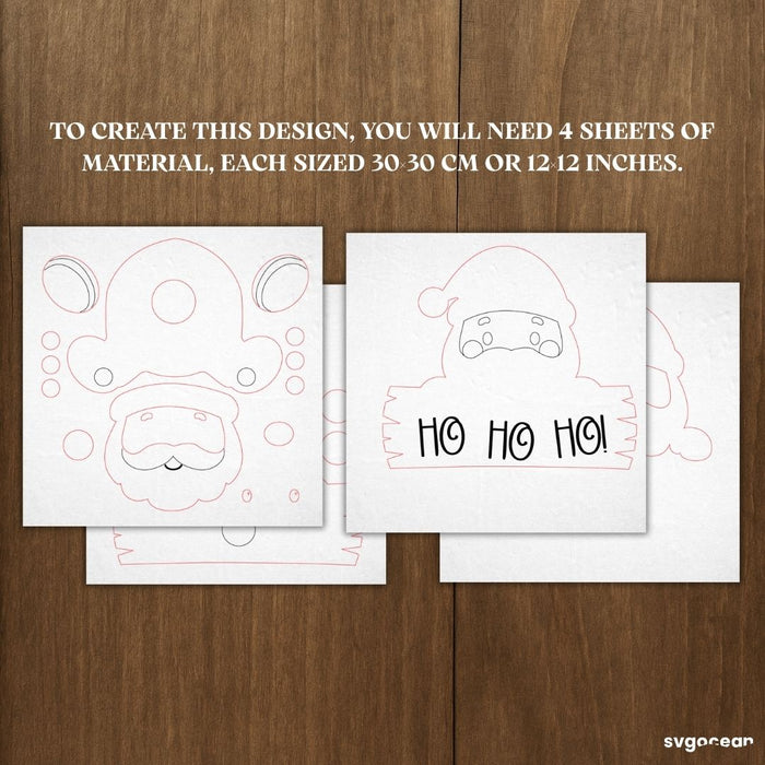 Santa Claus Door Sign Laser Cut - Svg Ocean