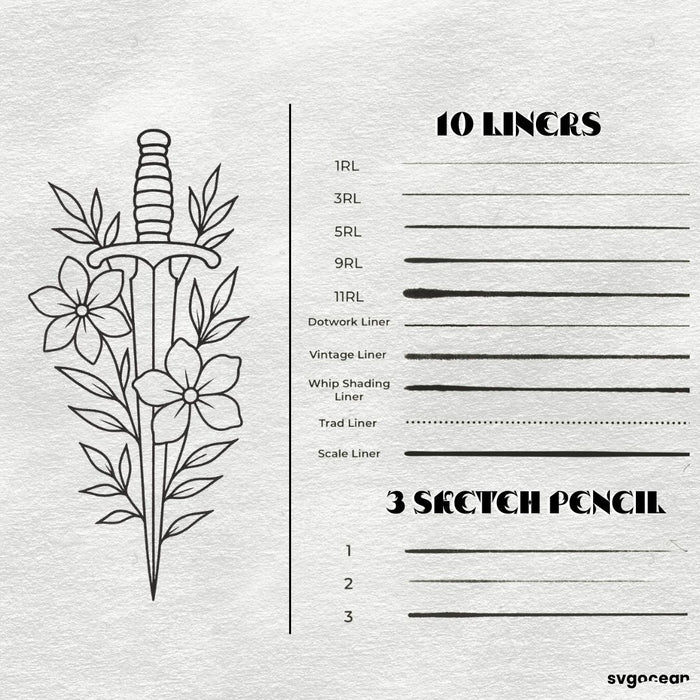 Procreate Tattoo Brushes - Svg Ocean