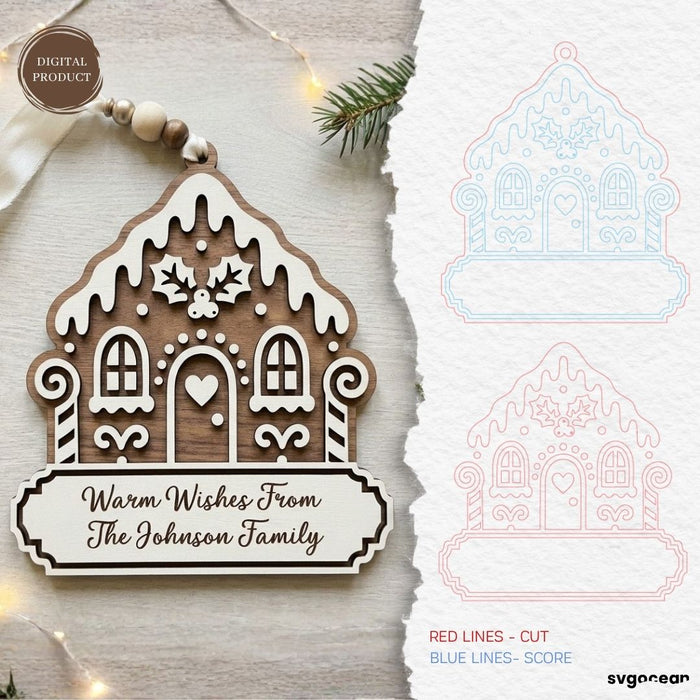 Gingerbread Houses Ornament SVG Bundle - Svg Ocean