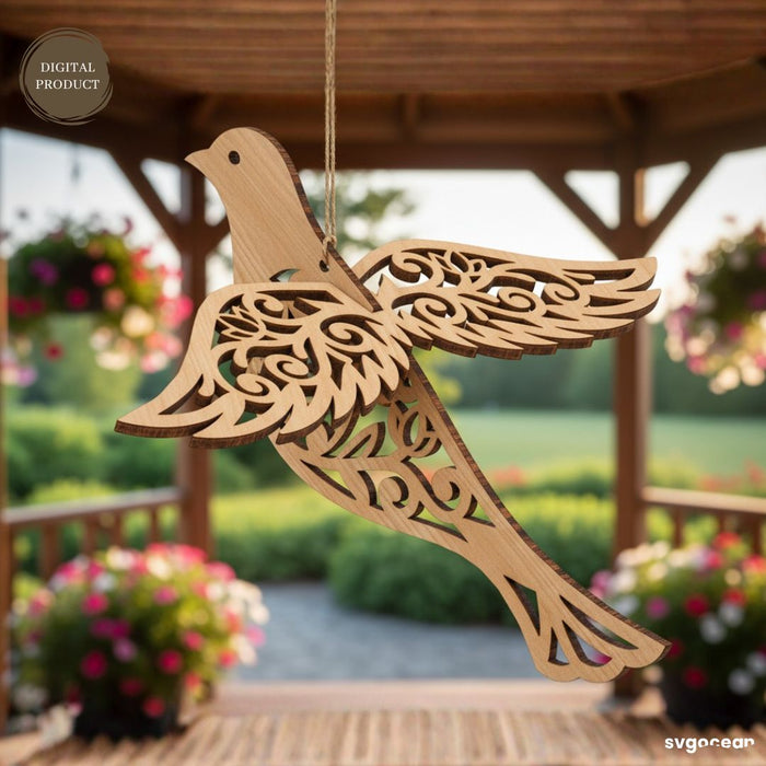 3D Hanging Birds Ornament SVG Bundle - Svg Ocean