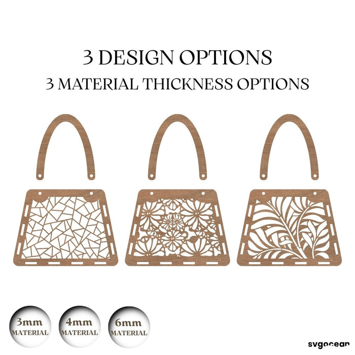 3D Flower Basket Laser Cut Bundle - Svg Ocean