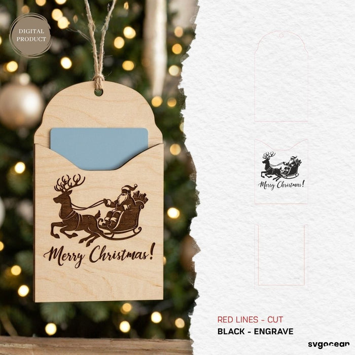 Christmas Gift Card Holders SVG Bundle - Svg Ocean