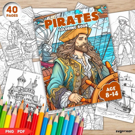 Pirates Coloring Book - SVG Ocean