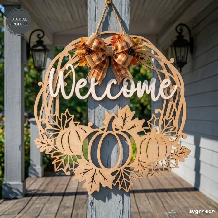 Welcome Fall Door Sign SVG Bundle - Svg Ocean