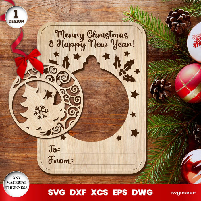 Christmas Greeting Cards Ornament - Svg Ocean