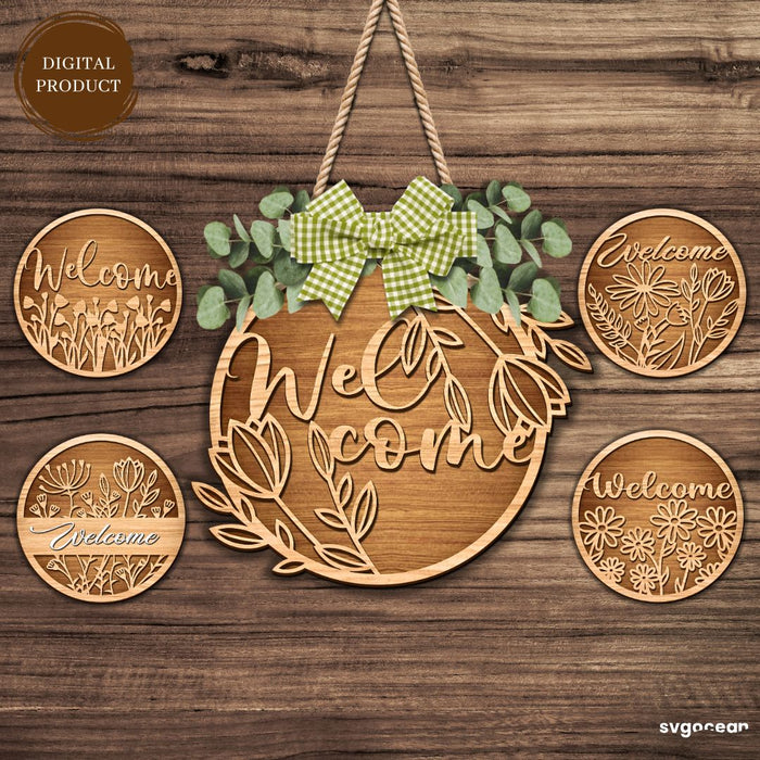 Welcome Sign Laser Cut Megabundle - Svg Ocean