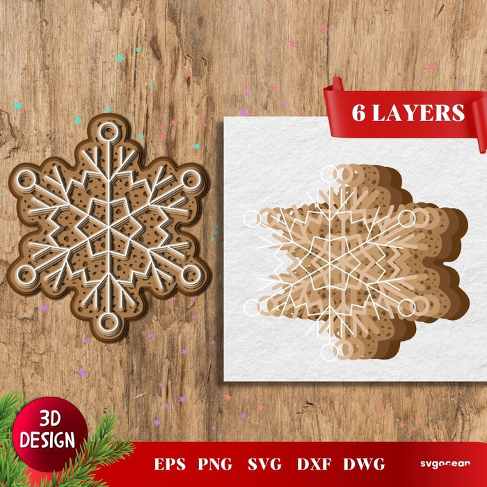 3D Christmas Gingerbread SVG Bundle - SVG Ocean