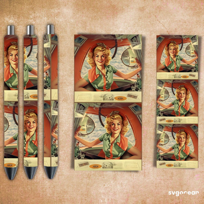 Retro Pen Wrap - Svg Ocean