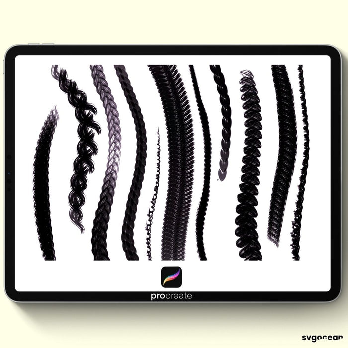 Procreate Hairstyle Stamps & Brushes - Svg Ocean