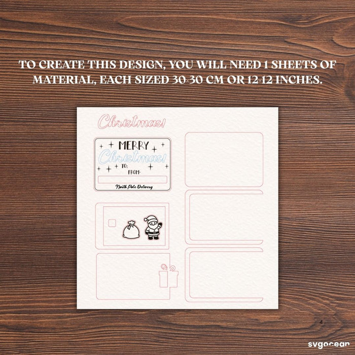 Christmas Card Holder SVG Bundle - Svg Ocean