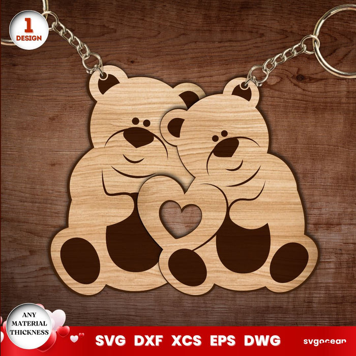 Valentine's Day Animals Keychains - Svg Ocean