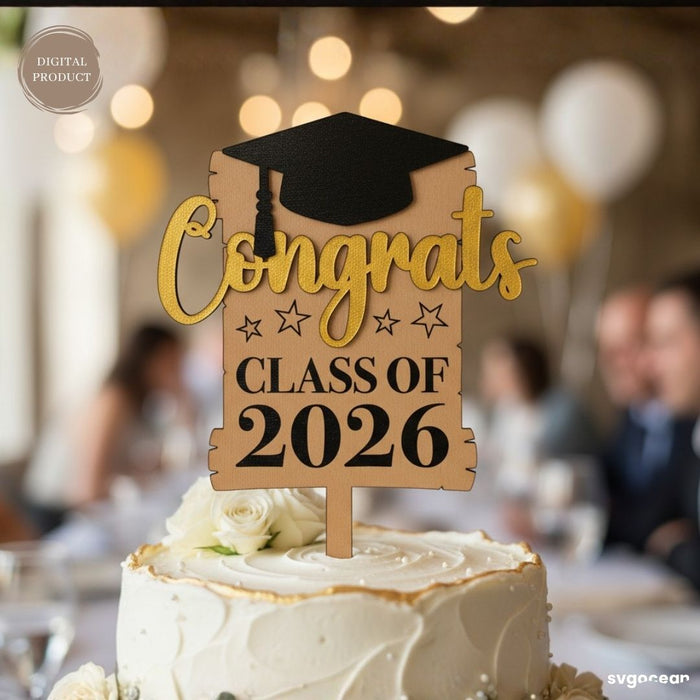 Graduation Cake Toppers SVG Bundle - Svg Ocean