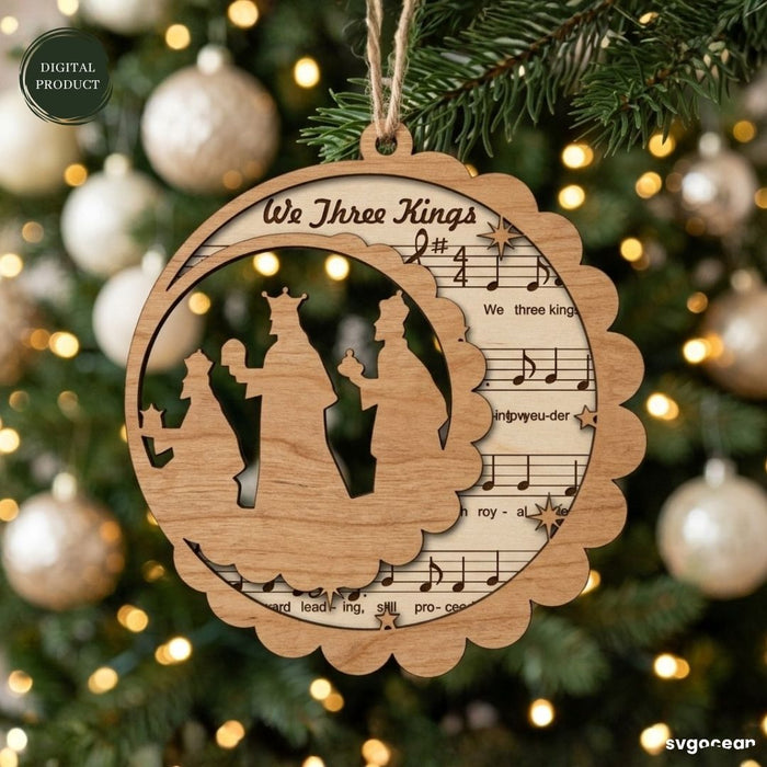 Nativity Sheet Music Ornaments SVG Bundle - Svg Ocean