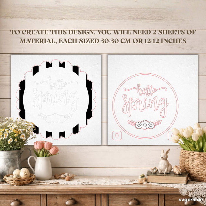 Spring Wall Signs Laser Cut Bundle - Svg Ocean
