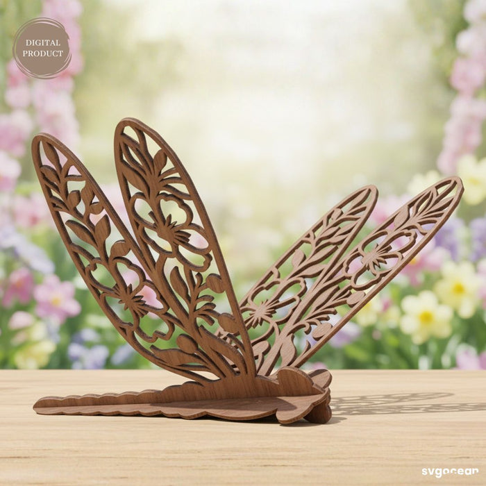 3D Dragonflies Laser Cut Bundle - Svg  Ocean