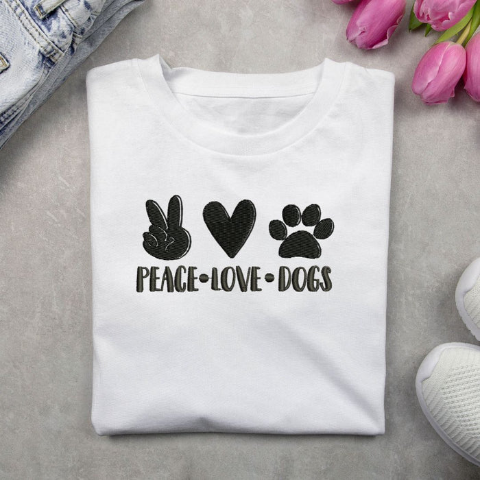 Peace Love Dogs for Machine Embroidery- Svg Ocean
