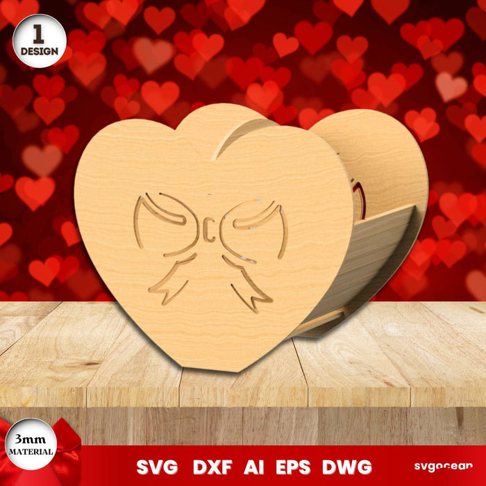 Valentine's Day Heart Baskets Laser Cut - Svg Ocean