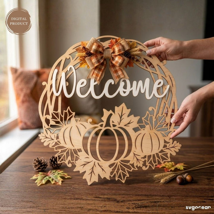 Welcome Fall Door Sign SVG Bundle - Svg Ocean