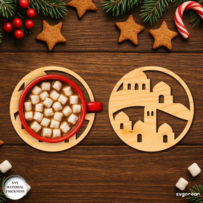 Nativity Coffee Coasters SVG Bundle - Svg Ocean