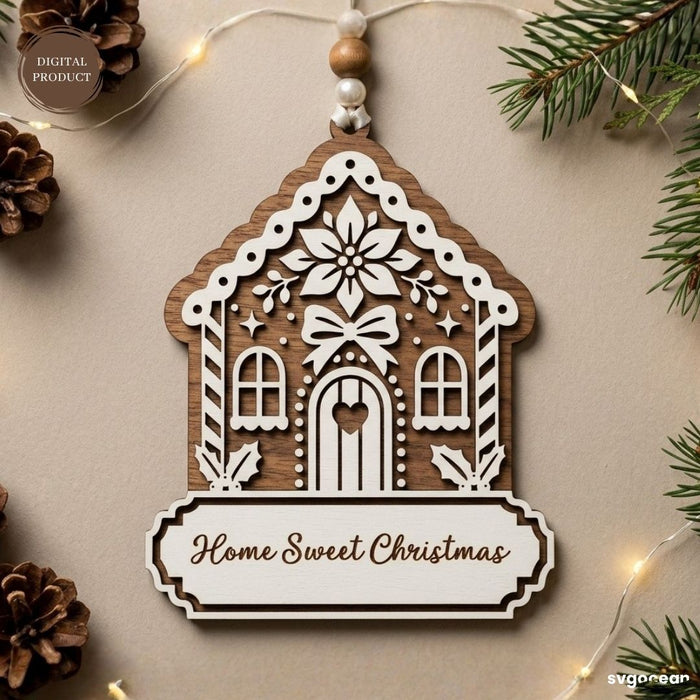 Gingerbread Houses Ornament SVG Bundle - Svg Ocean