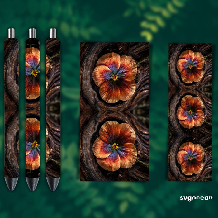 Flower Bark Pen Wraps Bundle - Svg Ocean