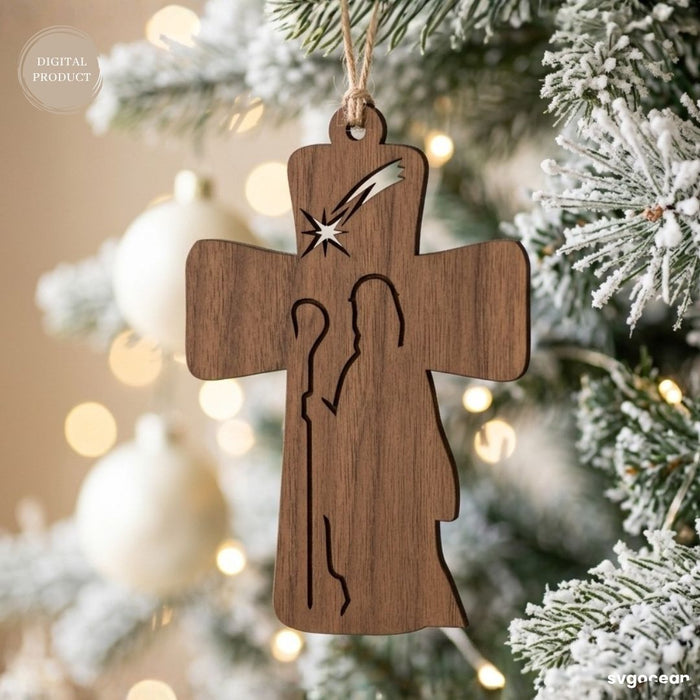Nativity Cross Ornaments SVG Bundle - Svg Ocean