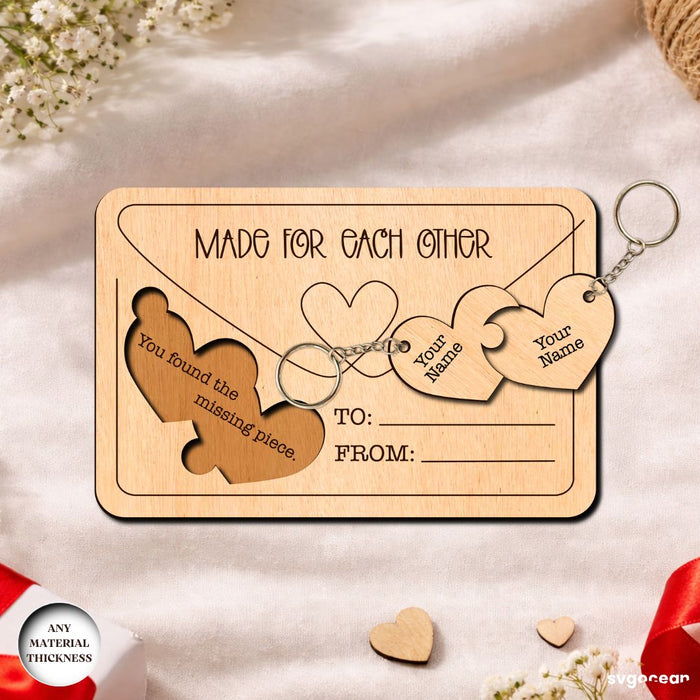 Valentine's Day Couple Keychains SVG Bundle - Svg OCean