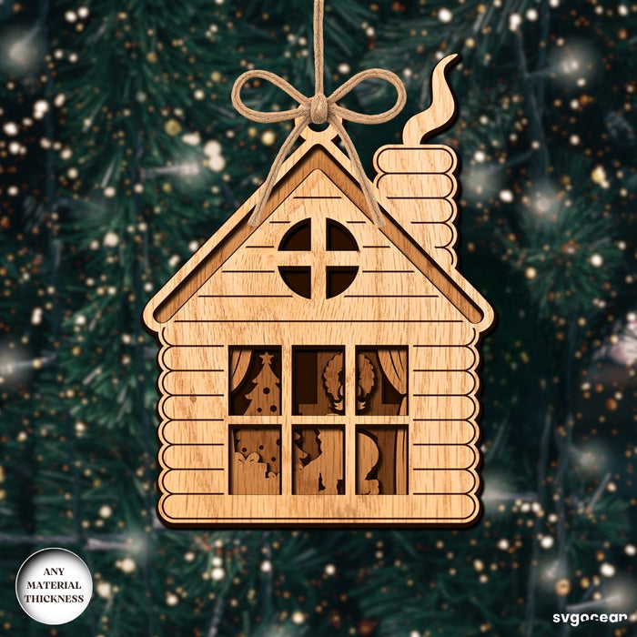 Christmas House Shadow Box SVG Bundle - Svg Ocean