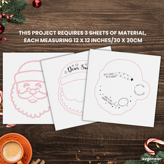 Christmas Santa Tray Laser Cut- Svg Ocean