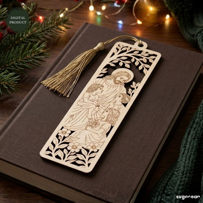 Wooden Jesus Bookmarks SVG Bundle - Svg Ocean