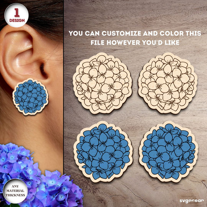 Flowers Earrings Laser Cut Bundle - Svg Ocean