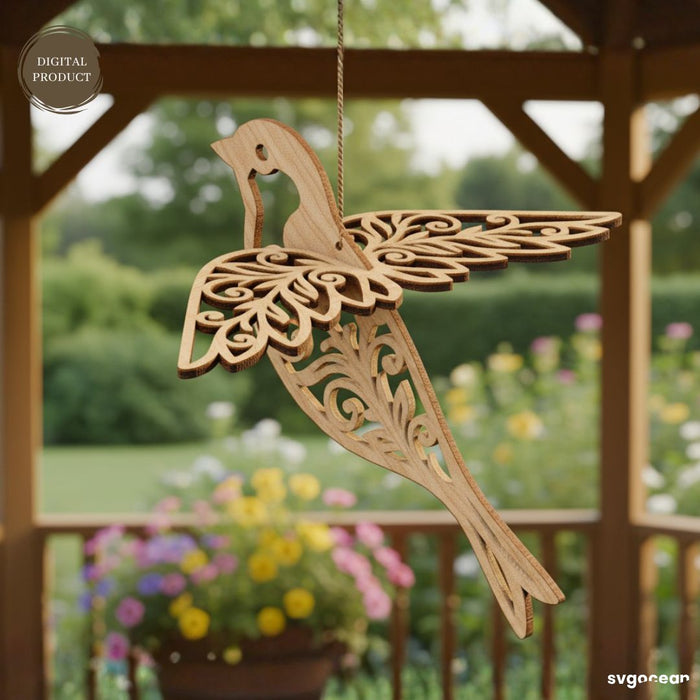 3D Hanging Birds Ornament SVG Bundle - Svg Ocean