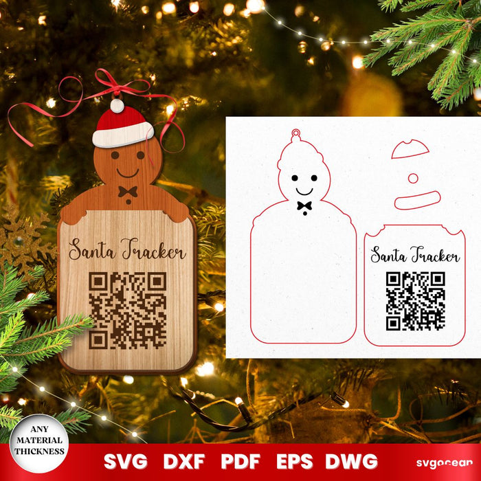 Christmas Santa Tracker Laser Cut - Svg Ocean