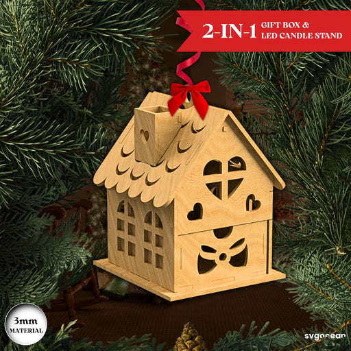 Christmas House Gift Box SVG - Svg Ocean