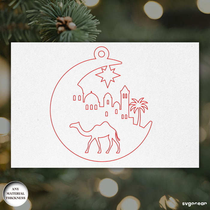 Nativity Moon Ornament Bundle - Svg Ocean