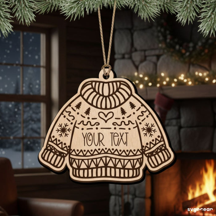 Christmas Sweater Ornaments SVG Bundle - Svg Ocean