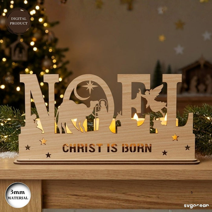Nativity Candle Holder SVG Bundle - Svg Ocean