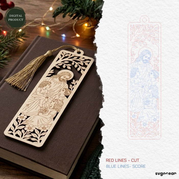 Wooden Jesus Bookmarks SVG Bundle - Svg Ocean