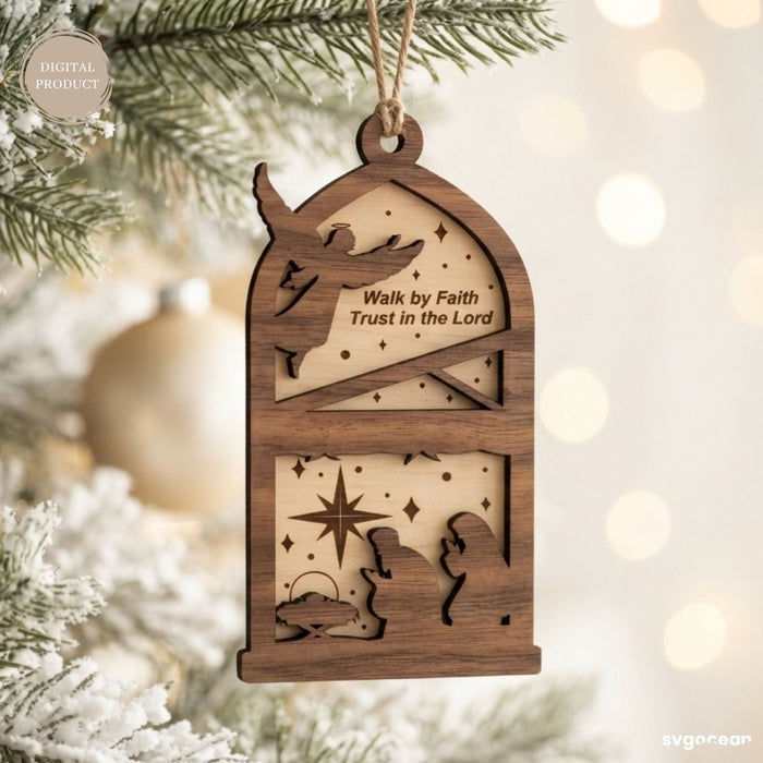 Nativity Silhouette Ornament SVG Bundle - Svg Ocean
